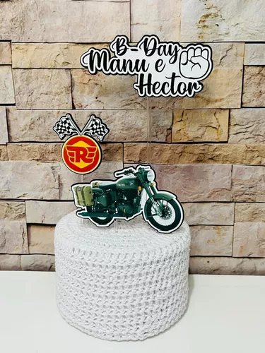 Topo De Bolo Personalizado, Tema: Moto