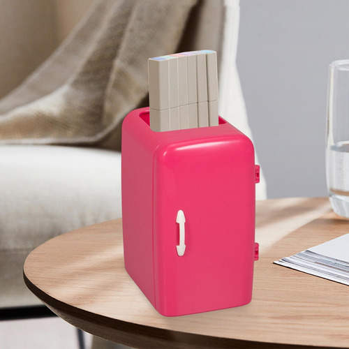 Soporte De Escritorio Para Maquillaje, Papelería, Rosa Rosa