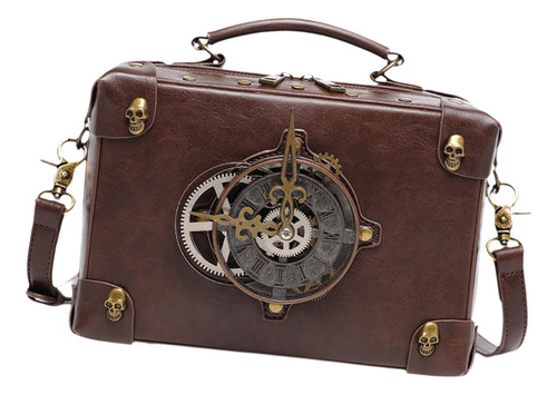 Bolso Bandolera Steampunk Con Correa Ajustable Desmontable