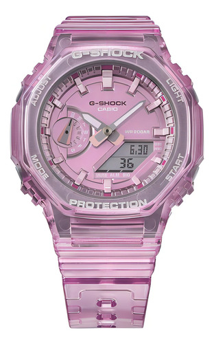 Relógio Casi G-shock Gmas2100sk Original Time Square, cor roxa