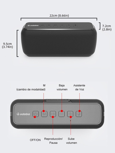 60w Tws 360 - Bocina Bluetooth Impermeable