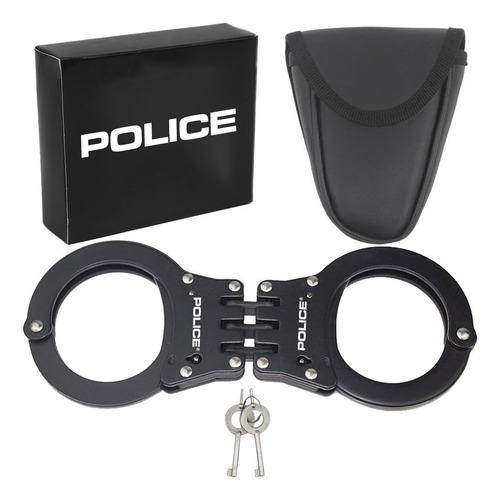 Handcuffs Police, Resistentes, Con Bisagras De Doble Cierre,