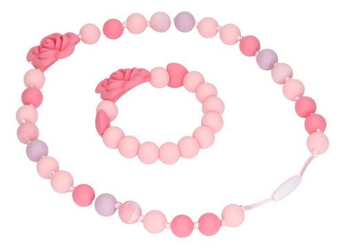 Collar De Dentición, Pulsera De Silicona Con Diseño De Flor