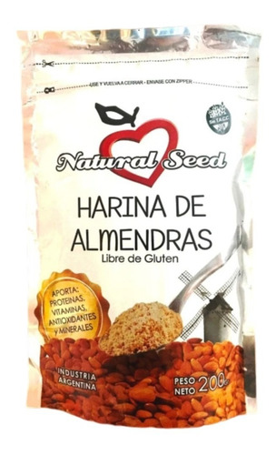 Harina De Almendras Natural Seed 200grs Libre De Gluten - Dw