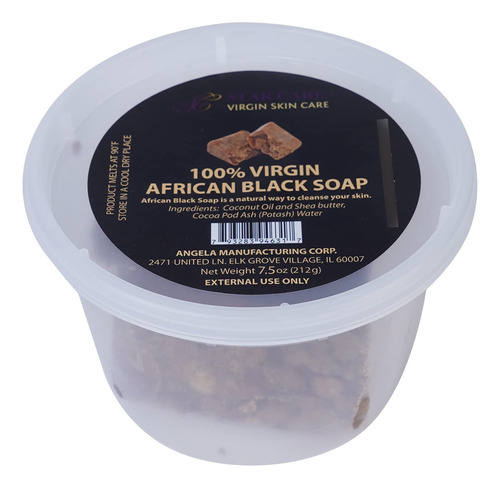 Star Care Jabón Negro Africano 100% Virgen (7.5oz)