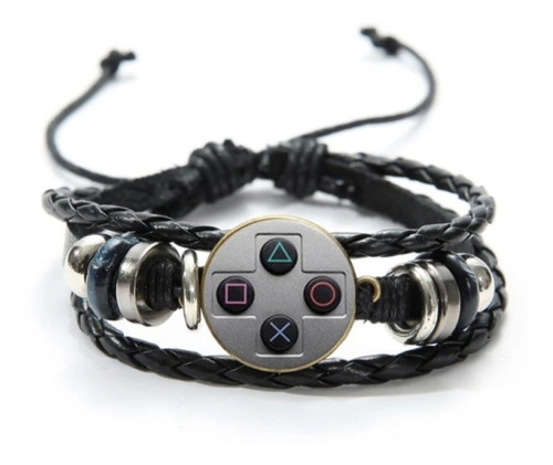 Pulsera Cuero Diseño Joystick Video Juego  Ajustable 