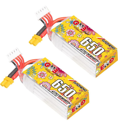 2pcs Gnb Ganeng 4s Lipo 15.2v 650mah 120c Xt30 Plug Lipo Paq