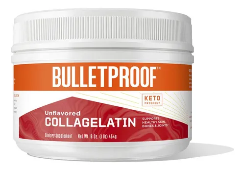 Suplemento Bulletproof Collagelatin, Sin Sabor, 473 Ml, 11 G