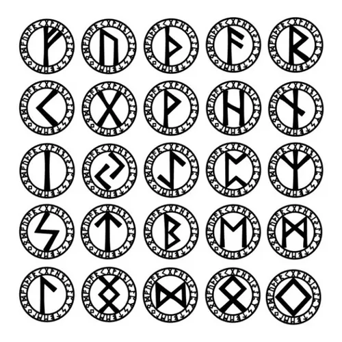 25 Runas Vikingas, Stickers Genéricos, Talismán, Amuleto