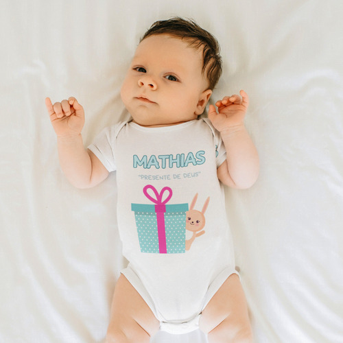 Body Bebê Personalizado Significado Nome Mathias