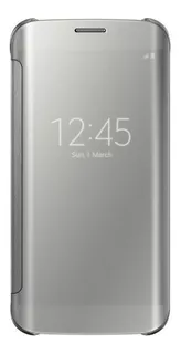 Samsung Clear View Cover Para Galaxy S6 Edge Plata