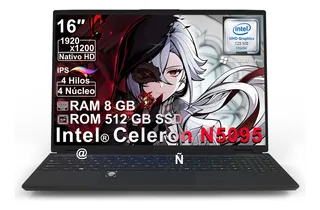 Ultrabook Bigview Xbook A1 Negro 16 Inch Laptop Gamer Intel Celeron N5095 Notebook Ofertas 8gb De Ram 512gb Ssd Intel Uhd Graphics 600 Top 60 Hz 1920x1200px 16:10 Windows 11 Pro