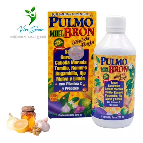 Pulmobron Jarabe Miel Tomillo 220 Ml - Original 100% Pb1