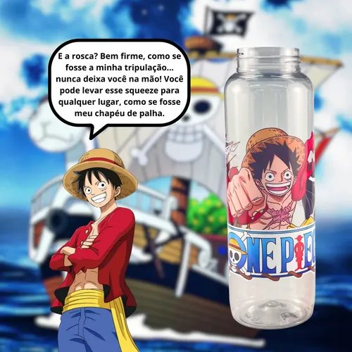 Squeeze 1L One Piece Plástico Tampa Rosca BPA Free com Canudo