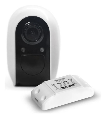 Kit Câmera Portátil Wi-fi E Acionador Portão - Se227k Cor Branco