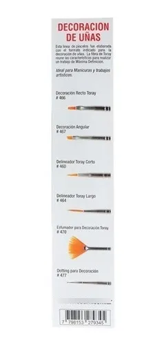 Heburn Pincel Angular Fibra Toray P/ Uñas Nail Art Cod 467