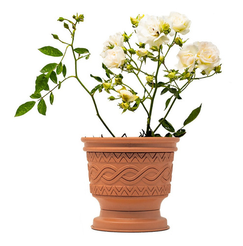 6 Macetas Plásticas Azteca 115c Diámetro De 38cm