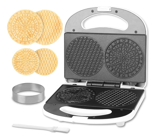 Máquina Para Hacer Mini Pizzelle Sugarwhisk Con Un Cortador 