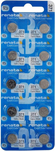 10 Pilas Renata 371 Sr920sw Original Suiza Blister Cerrado