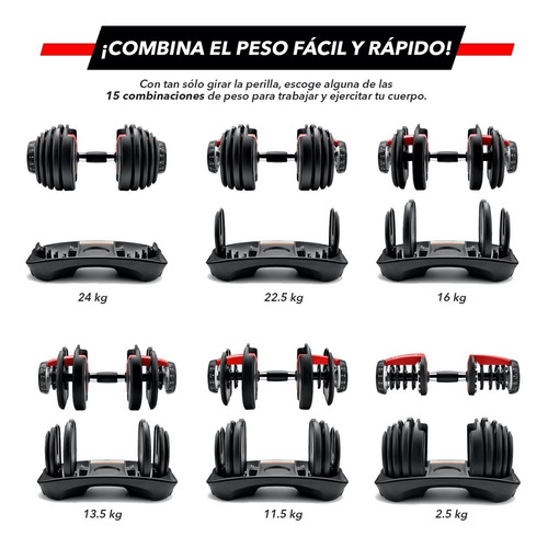 Mancuerna Ajustable Automática 24 Kg