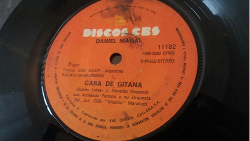 Vinilo Single De Daniel Magal Cada De Gitana  (o-61