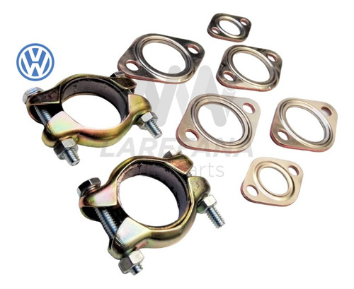 Kit 02 Abrazadera 06 Juntas Escape Vw Sedan Vocho Oem