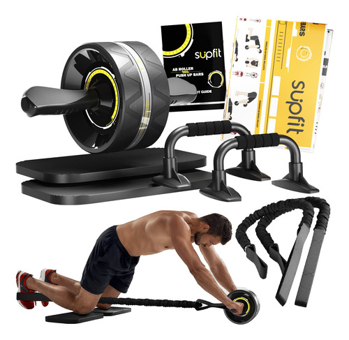 Supfit Kit De Ruedas De Rodillos Abdominales, Juego De Rodil