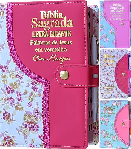 Bíblia Com Letra Grande - Com Harpa E Corinhos Feminina