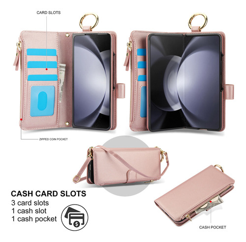 Funda De Cuero For Samsung Galaxy Z Fold 5 Z Fold 4 Z Fold