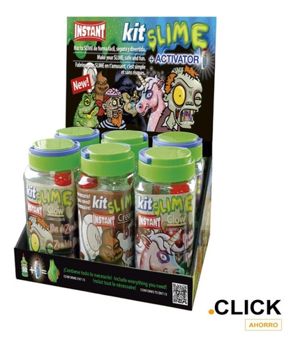 Pack 6 Kit Slime 2,6 Litros Crea Slime Diseños - Inst 15961