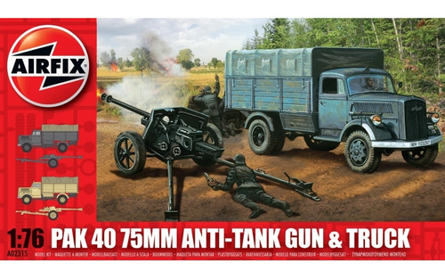 Airfix 02315 Pak 40 75mm Anti Tank Gun And Truck 1:76