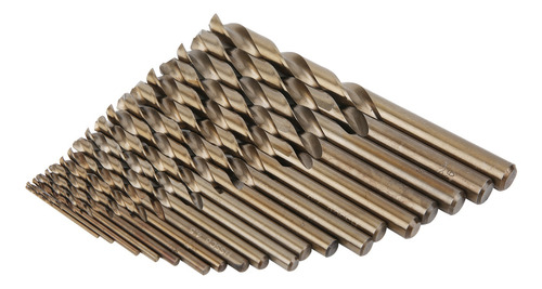 Juego De Brocas Helicoidales, 19 Unidades, M35, Con Contenid
