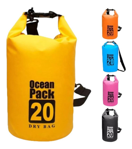 Bolso Impermeable Deporte Camping  Resistente Al Agua 20 L