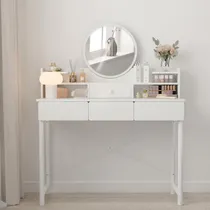 Comprar Lazydot Tocador De Maquillaje,tocador Para Recamara Con Luces Y 4 Cajones,vanity Tocador Mueble Maquillaje Con Luz Led Para Recamara 100x40x123cm