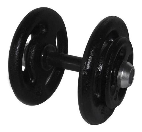 Imagem 1 de 2 de Dumbbell Pintado Pegada Emborrachada Academia Fitness 22kg