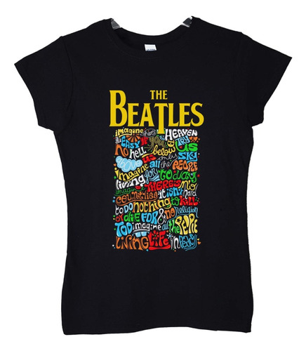 Polera Mujer The Beatles Songs Rock Abominatron