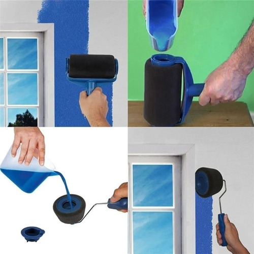 Imagen 2 de 6 de Rodillo Rellenable Para Pintar Paint Runner Kit 8 Accesorios