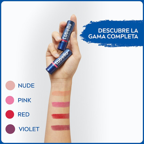 Bálsamo Labial Labello Caring Beauty 2 En 1 Color Pink 4.8g