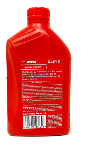 Aceite 80w90 Caja Sincrónica Manual Original Shell Spirax