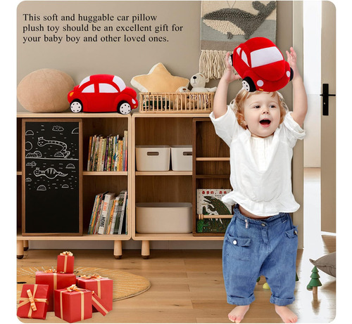 Aucoma Car Plush Toys Red 13.7, VehĂculo De Peluche Plushie