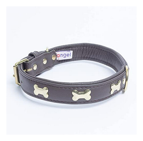 Genuine Leather Rotterdam Bones Dog Collar | Perfect For Med