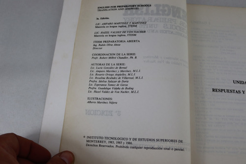 L5725 English For Preparatory Schools Units I-viii -- Itesm (Usado)