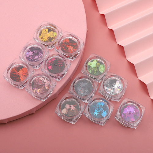 Uñas Decorativas Con Forma De Hoja De Arce En 12 Colores Con