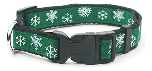 Navidad Copo De Nieve Collar Para Perros Ajustable, L, Rojo