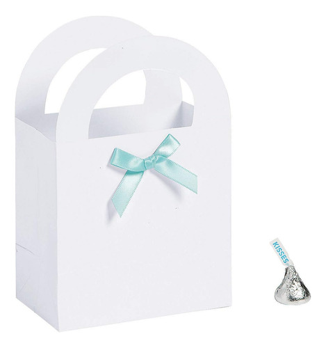 Fun Express Bolsa De Papel Para Baby Shower Con Lazo Azul -