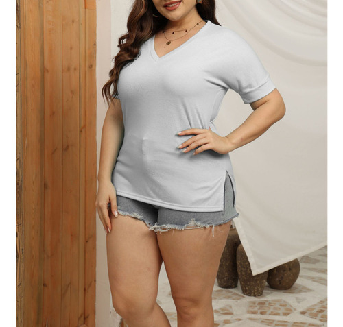 Playera Casual De Talla Grande A La Moda Para Mujer