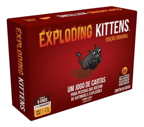 Jogo De Cartas Exploding Kittens - De 2 A 5 Jogadores - Galápagos