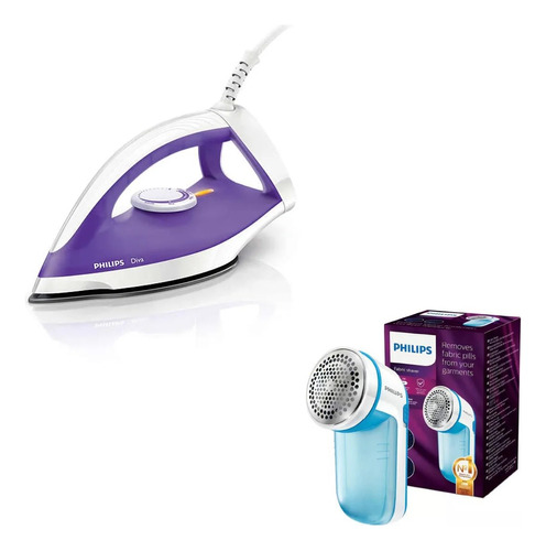 Combo Philips Plancha Diva 1200w Gc122 + Sacapelusas Gc026