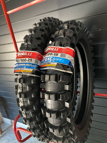 Par Pneu Borilli 90/100-21 Enduro Soft + 110/100-18 Exc Soft