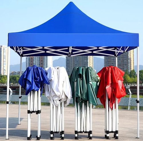 Carpa Toldo Plegable 2x2 Para Jardin Reforzado Impermeable Blanco